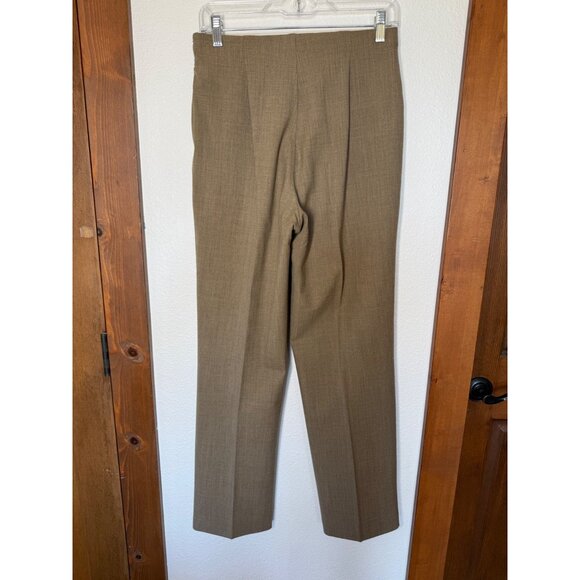 Vintage Banana Republic Wool Pants Woman's 6 Brown Stretch High Rise Straight - Picture 2 of 7